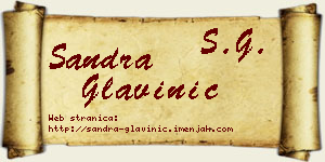 Sandra Glavinić vizit kartica